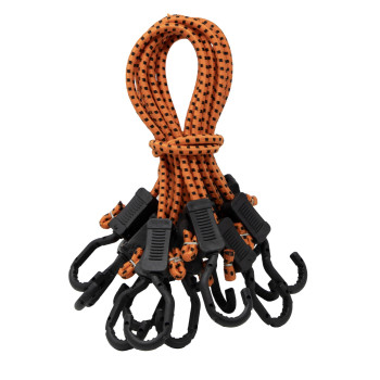 Kotap Mabc24 All Purpose Adjustable Bungee Cords With Hooks 24Inch Orangeblack 10 Count