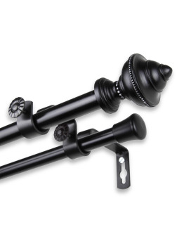 Rod Desyne Palace Double Curtain Rod 84120 Black