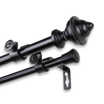 Rod Desyne Palace Double Curtain Rod 84120 Black