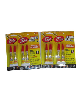 The Original Super Glue 4 Packages Of 2 Total 8 Tubes