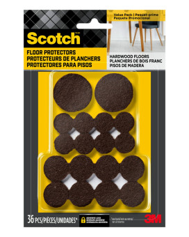 Scotch Felt Pads Value Pack 144 Pcs Round Brown Easytoapply Selfstick Design Reliable Protection From Nicks Dents And