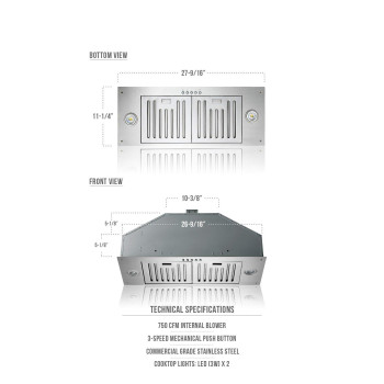 Kobe Rax2142Sqb1 Under Cabinet Range Hood 42Inch Stainless Steel