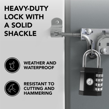 Padlock Combination Lock 4 Digit For Gym Lock School Locker Lock Outdoor Gate Fence And Storage Combo Lock Locks For Lo