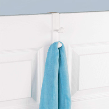 Idesign Over The Door Plastic Dual Hook Hanger For Coats Jackets Hats Robes Towels Ideal For Bathroom Bedroom Mudroom Se