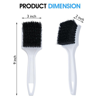 Nanoskin 85Inch Deep Clean Stiff Scrub Brush For Carpets Floor Mats Black Nylon Professional Automotive Detailing Home C