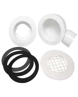 Mustee 82400A Drain Assembly For Shower Floor White