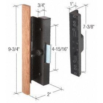 Crl Woodblack Clampstyle Surface Mount Sliding Glass Door Handle 41516 Screw Holes