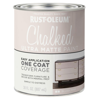 Rustoleum 1 Qt Brands 285142 Blush Pink Chalked Ultra Matte Paint 30 Fl Oz Pack Of 1