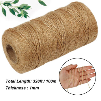 Shintop Jute Twine 328 Feet 2Ply Natural Twine String Industrial Packing Materials Heavy Duty Twine For Arts And Crafts Gift