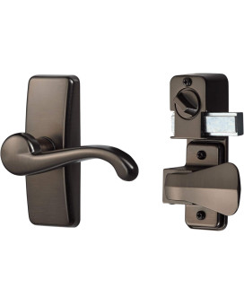 Ideal Security Door Lever With Deadbolt Lock For Storm And Screen Doors Oil Rubbed Bronze 2Piece Set