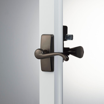 Ideal Security Door Lever With Deadbolt Lock For Storm And Screen Doors Oil Rubbed Bronze 2Piece Set