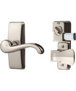 Ideal Security Door Lever With Deadbolt Lock For Storm And Screen Doors Satin Nickel 2Piece Set