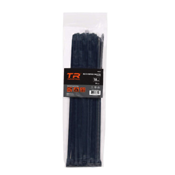 Tr Industrial Multipurpose Uv Resistant Black Cable Ties 18 Inches 100 Pack