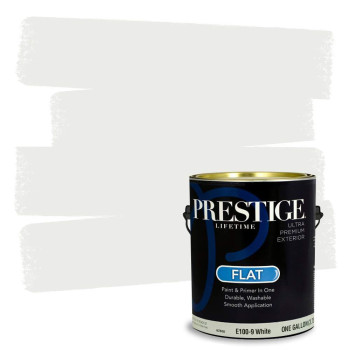 Prestige Paints Exterior Flat Paint And Primer In One 1 Gallon White