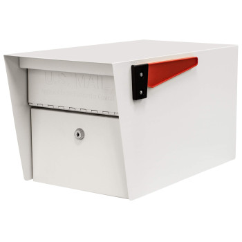 Mail Boss 7507 Curbside Mail Manager Security Locking Mailbox Cream White