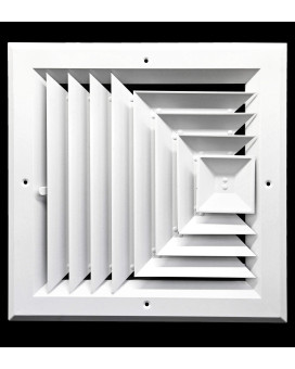 14 X 14 In Hvac Vent Cover 3 Way Extruded Aluminum Ceiling Diffuser Square Outer Dimensions 17 Width