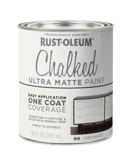 Rustoleum 1 Qt Brands 285140 Linen White Chalked Ultra Matte Paint 30 Fl Oz Pack Of 1