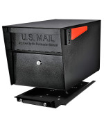 Mail Boss 7500 Mail Manager Pro Curbside Security Black Locking Mailbox With House Numbers Mounting Plate And Pull Out Mail Tr