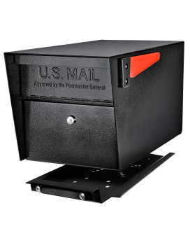 Mail Boss 7500 Mail Manager Pro Curbside Security Black Locking Mailbox With House Numbers Mounting Plate And Pull Out Mail Tr