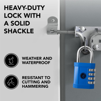 Padlock 4 Digit Combination Lock For Gym School Locker Outdoor Gate Shed Fence And Storage Combo Luggage Lock Locker Lo