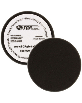 65 Black Flat Final Finishing Grip Foam Polish Pad Da Hook Loop