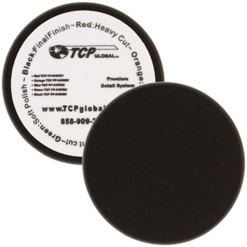 65 Black Flat Final Finishing Grip Foam Polish Pad Da Hook Loop