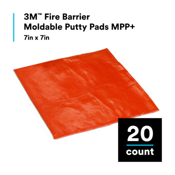 3M Fire Barrier Moldable Putty Pads Mpp Red Color Onepart Readytouse Intumescent Material 7 In X 7 In Case Of 20