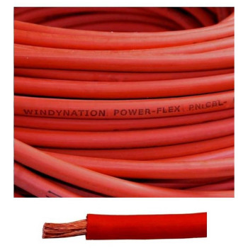 Windynation 4 Gauge 4 Awg 20 Feet Red Welding Battery Pure Copper Flexible Cable Wire Car Inverter Rv Solar