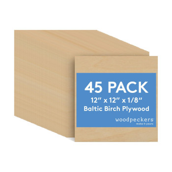 3 Mm Baltic Birch Plywood 18 X 12 X 12 Inch Box Of 45 Bbb Grade Craft Wood Stronger Than Basswood Sheets For Laser Cnc Cut