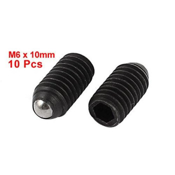 10 Pcs Rolling Ball Plunger Hex Socket Set Screw M6X10