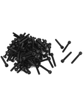 Uxcell M3X25Mm Screw Cap Point Hex Socket Screws Bolts 100Pcs