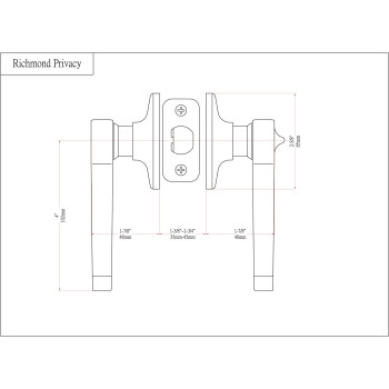 Designers Impressions Richmond Design Black Privacy Door Lever Bed And Bath