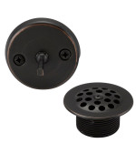 Designers Impressions 651717 Oil Rubbed Bronze Bath Tub Bathtub Trip Lever Drain And Overflow Trim Kit