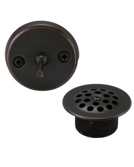 Designers Impressions 651717 Oil Rubbed Bronze Bath Tub Bathtub Trip Lever Drain And Overflow Trim Kit