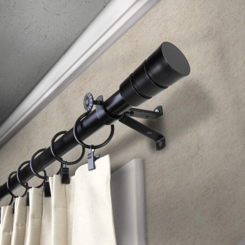 Rio Curtain Rod 66120 Inch Black