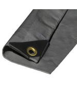 12X24 Extra Heavy Duty 12 Mil Silver Tarp 3 Ply Coated Reinforced Canopy 6 Oz 3 Layer Finished Size 116 X 236