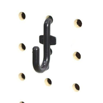 Jsp Manufacturing Plastic Black J Style Pegboard Hooks Garage Tool Storage Fits 14 Pegboard Holes Pegboard Not Included 50