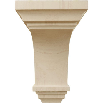 Ekena Millwork Corw03X03X06Jerw Mini Jefferson Wood Corbels 3 12W X 3 34D X 6H Rubberwood