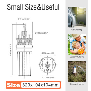 Ecoworthy 24V Submersible Deep Well Water Pump With 10Ft Cable 16Gpm 4 5A Max Lift 230Ft70M Dc Pumpalternative Energy So