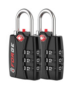 Forge Tsa Approved Luggage Locks Black 2 Pk