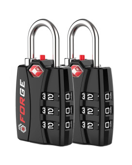 Forge Tsa Approved Luggage Locks Black 2 Pk