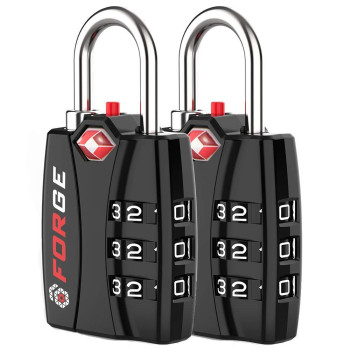 Forge Tsa Approved Luggage Locks Black 2 Pk