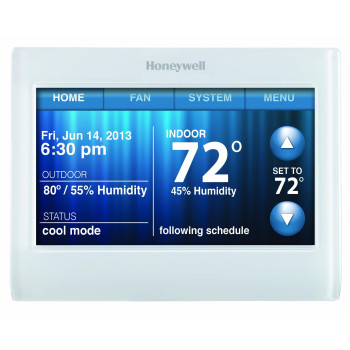 Honeywell Th9320Wf5003 Wifi 9000 Color Touch Screen Programmable Thermostat 35 X 45 Inch White Requires C Wire