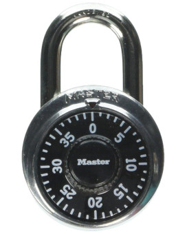 Combination Padlock Ctr Blacksilver Pk2