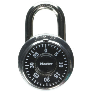 Combination Padlock Ctr Blacksilver Pk2