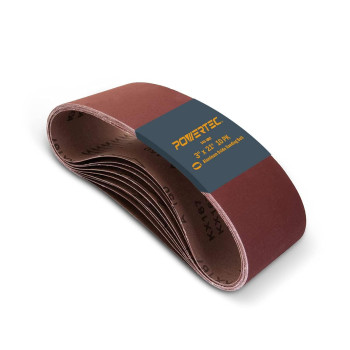 Powertec 3 X 21 Inch Sanding Belts 240 Grit Aluminum Oxide Belt Sander Sanding Belt For Portable Belt Sander Wood Paint Sand