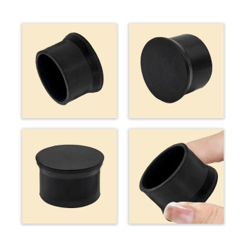 Flyshop Furniture Table Covers Nonslip Heavy Duty Rubber Leg Tips Chair Leg Caps Floor Protector Round Black 4Pcs Size 50Mm 2