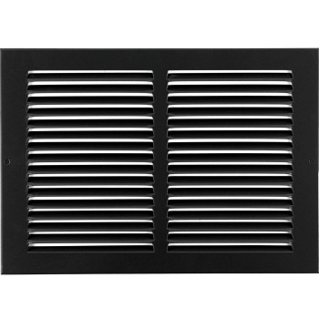 Hvac Premium 12W X 12H Steel Return Air Grilles Sidewall And Ceiling Hvac Duct Cover Black Outer Dimensions 1375W