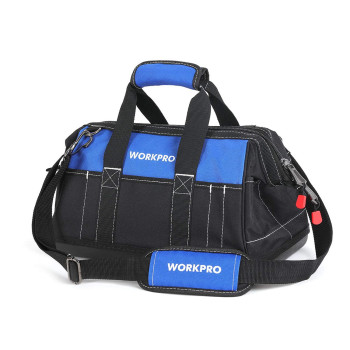 Workpro 16Inch Wide Mouth Tool Bag With Water Proof Molded Base