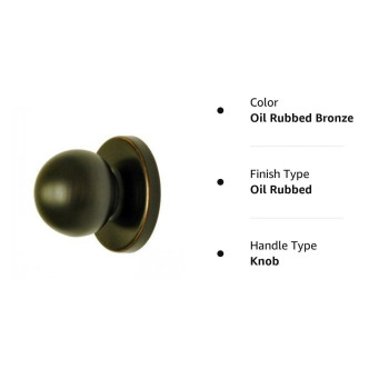 Pack Of 4 Oil Rubbed Bronze Bifold Knob With Backplate By Better Home